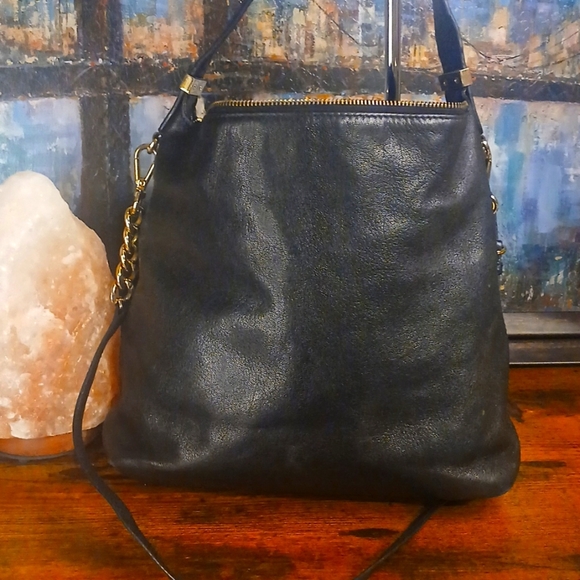 Michael Kors Black Bedford Leather Shoulder/Crossbody/ Handbag - Picture 9 of 15